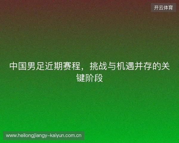 中国男足近期赛程,挑战与机遇并存的关键阶段 中国男足近期赛程,挑战与机遇并存的关键阶段